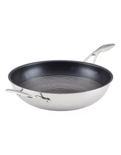 Circulon SteelShield C-Series Nonstick Stainless Steel Open Stir Fry 32cm