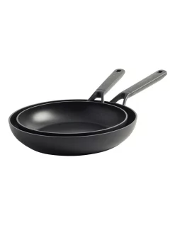 KitchenAid Classic Forged Aluminium Frypan Set 20/24cm Black