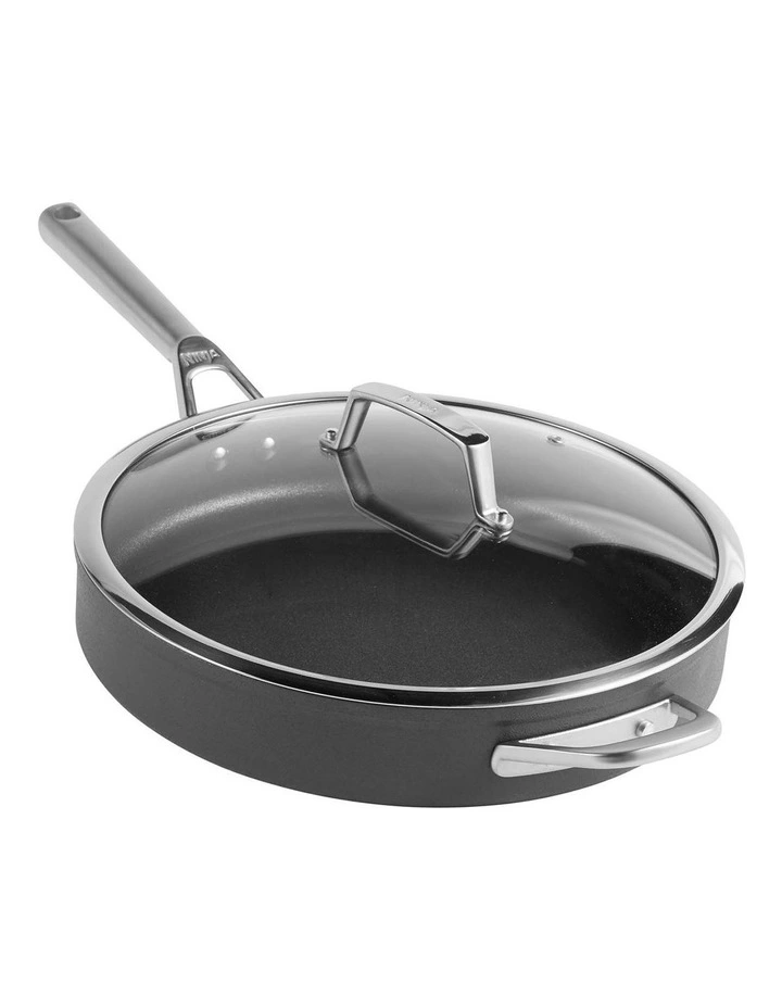 Ninja Zero Stick Saute Pan With Lid 26cm Stainless Steel/Charcoal
