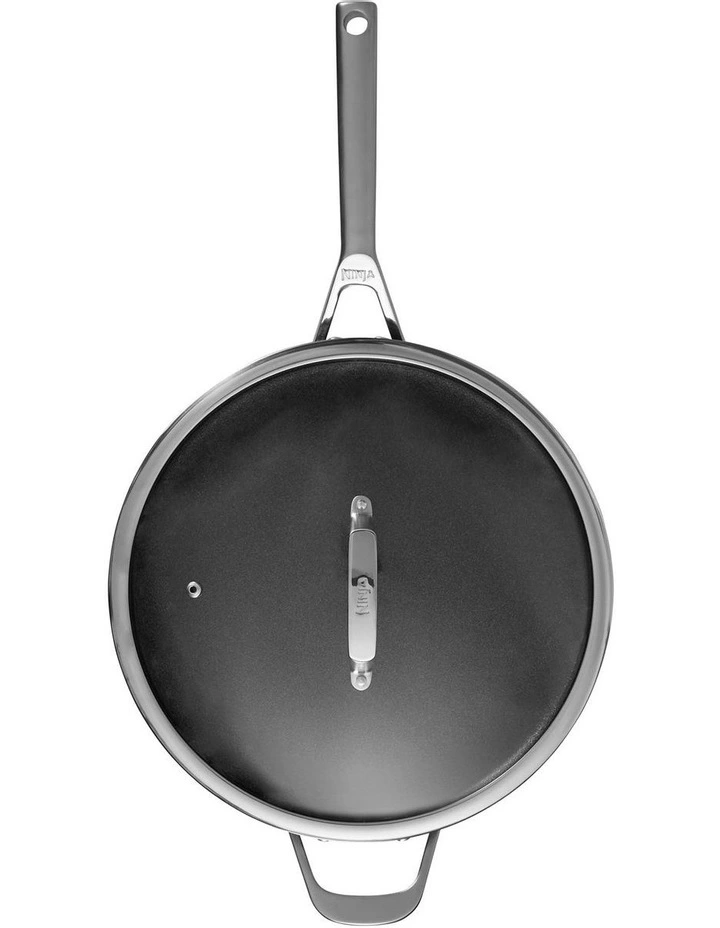 Ninja Zero Stick Saute Pan With Lid 26cm Stainless Steel/Charcoal - Image 3