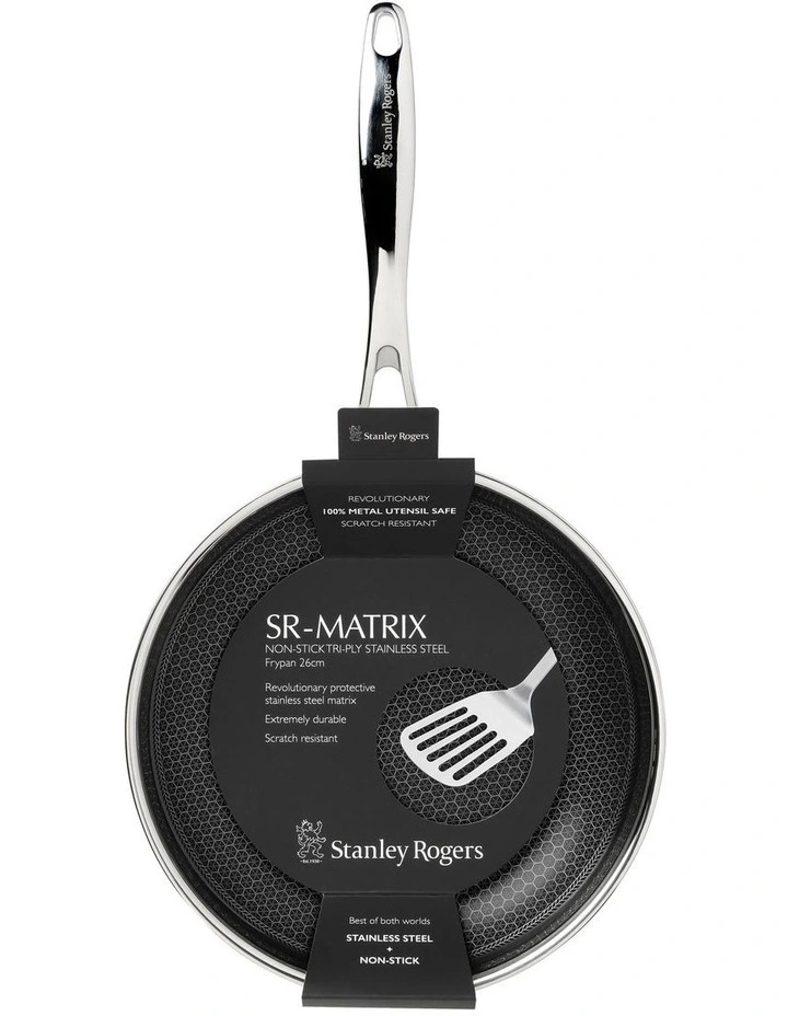 Stanley Rogers SR-Matrix Non-stick Frypan 26cm In Stainless Steel - Image 5