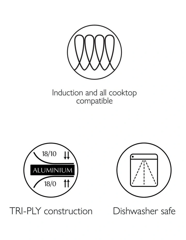 Stanley Rogers SR-Matrix Non-stick Frypan 26cm In Stainless Steel - Image 6
