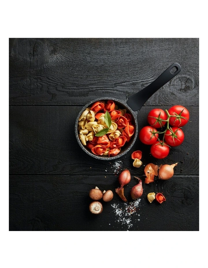 The Cooks Collective Classic 20cm/2.7L Non-Stick Saucepan With Lid Black - Image 2