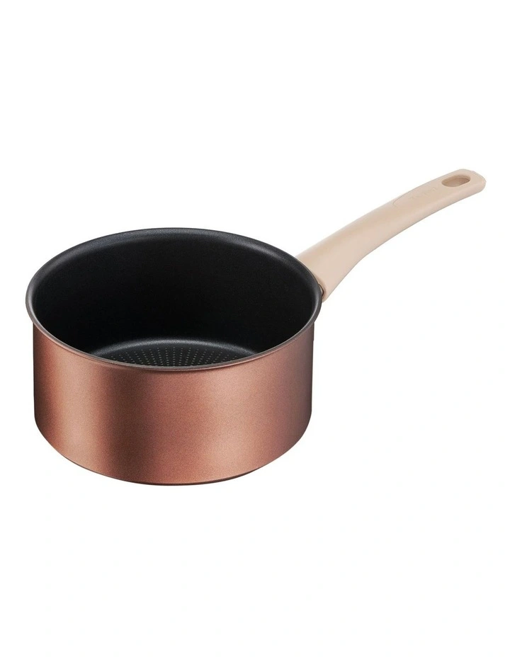 Tefal Eco Respect Induction Non-Stick Saucepan 18cm In Bronze