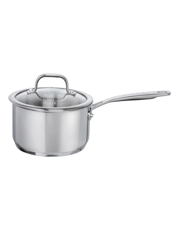 The Cooks Collective ONE Stainless Steel 16cm Saucepan With Lid 1.8lt
