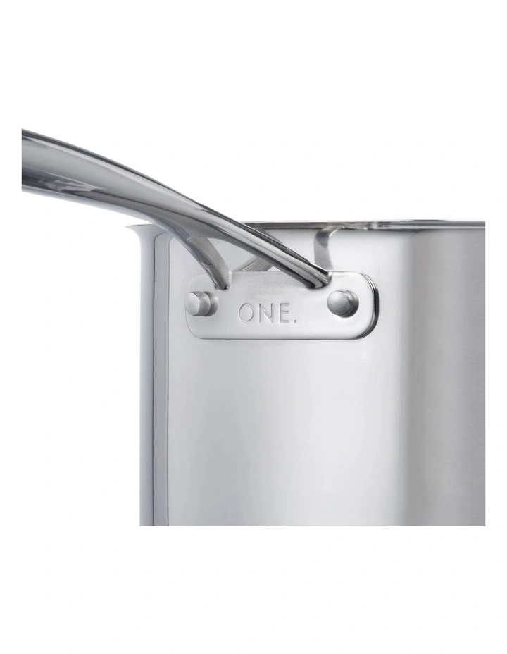 The Cooks Collective ONE Stainless Steel 16cm Saucepan With Lid 1.8lt - Image 2