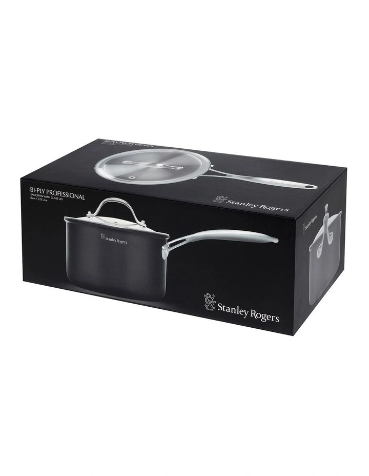 Stanley Rogers Bi-Ply Professional Saucepan 18cm/2.25L In Black - Image 6