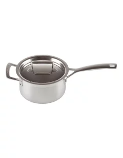 Le Creuset Classic 3-Ply Stainless Steel Saucepan 16cm W/Helper Handle