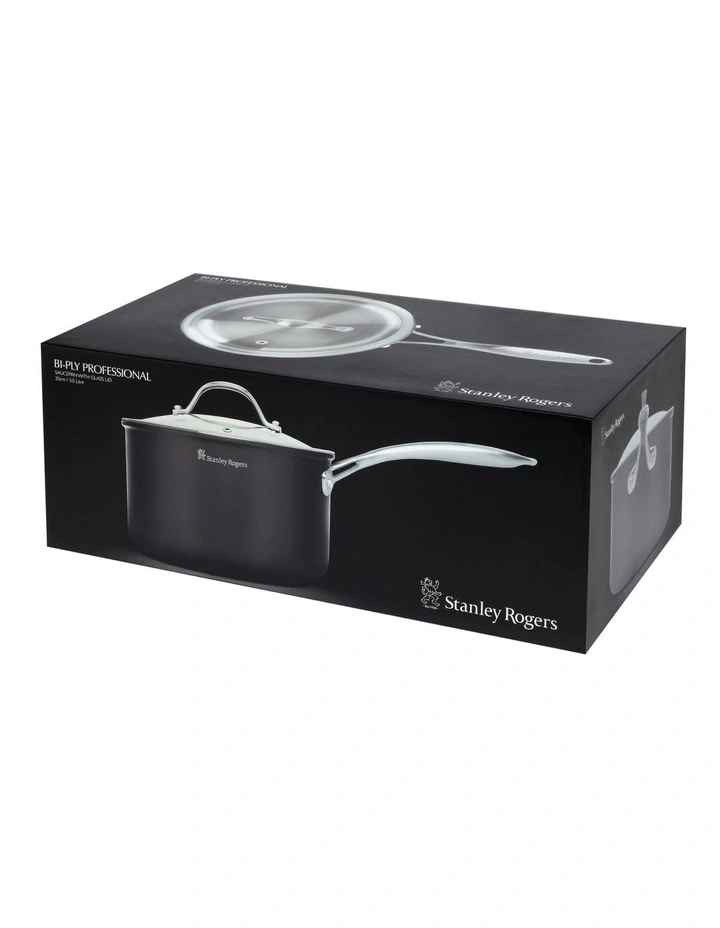 Stanley Rogers Bi-Ply Professional Saucepan 20cm/3.0L In Black - Image 6