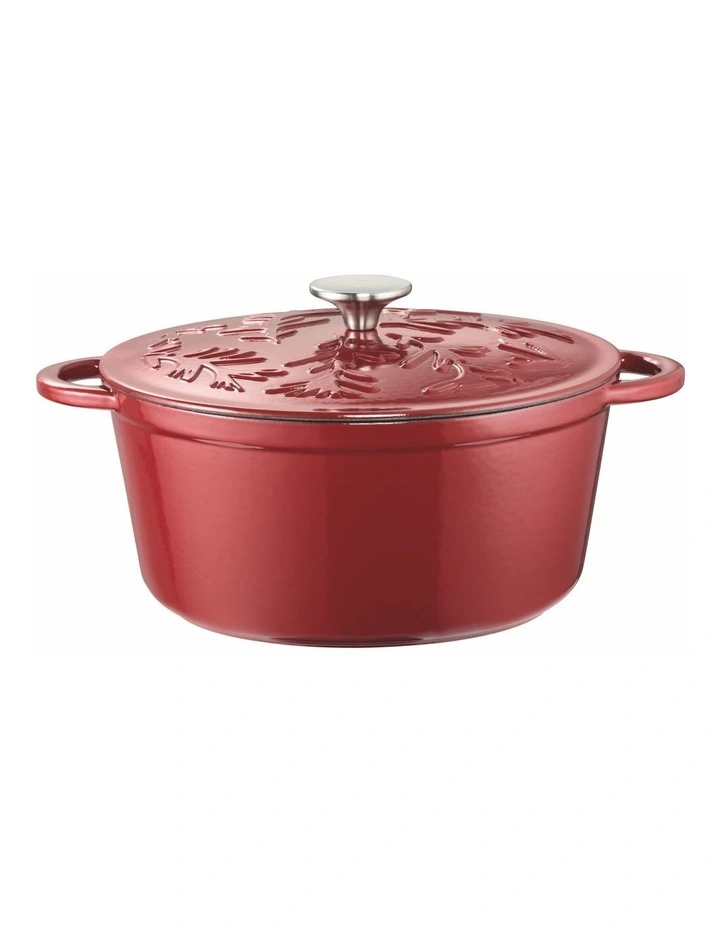 The Cooks Collective Olive Round Casserole With Lid 26cm/5.0lt Red