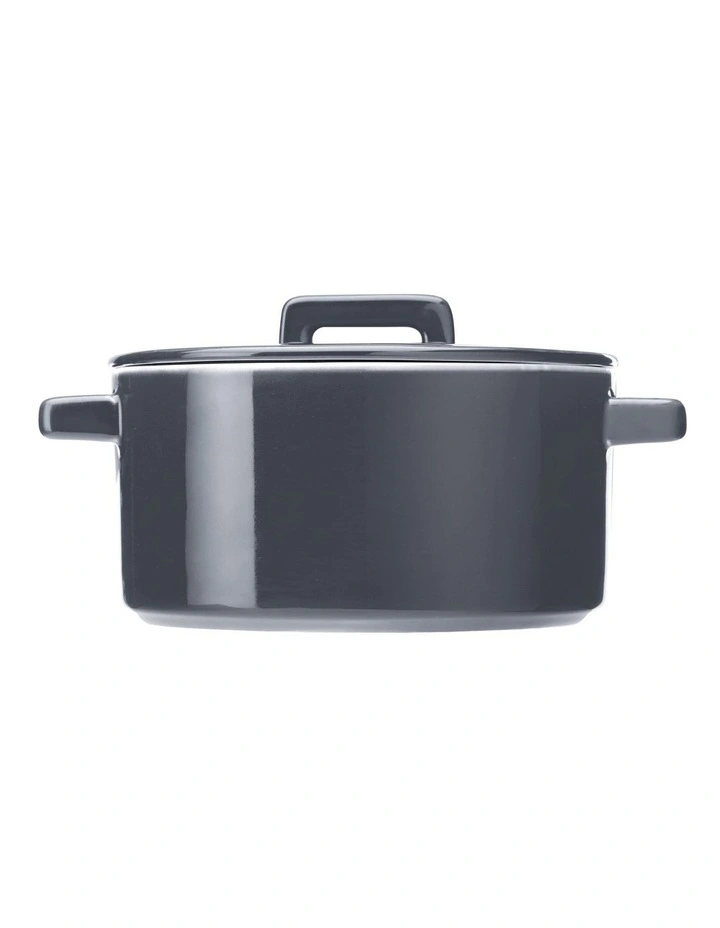 Maxwell & Williams Epicurious Round Casserole 1.3L Grey Gift Boxed