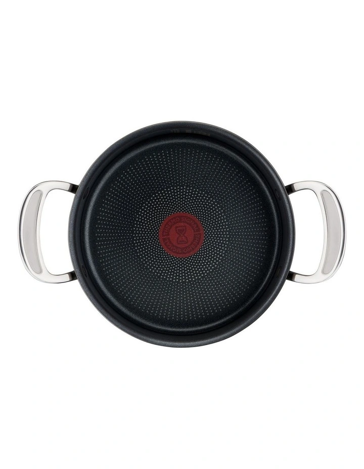 Jamie Oliver By Tefal Cooks Classic Induction Hard Anodised Non-Stick Stewpot W/Lid 24cm/5L In Coal Grey - Image 3
