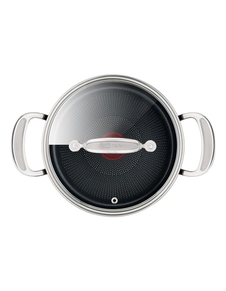 Jamie Oliver By Tefal Cooks Classic Induction Hard Anodised Non-Stick Stewpot W/Lid 24cm/5L In Coal Grey - Image 4