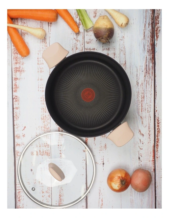 Tefal Eco Respect Induction Non-Stick Stewpot 24cm Lid In Bronze - Image 2