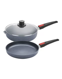 WOLL Diamond Lite Detachable Handle Frypan (28cm) & Saut Pan (28cm) With Lid Gift Boxed