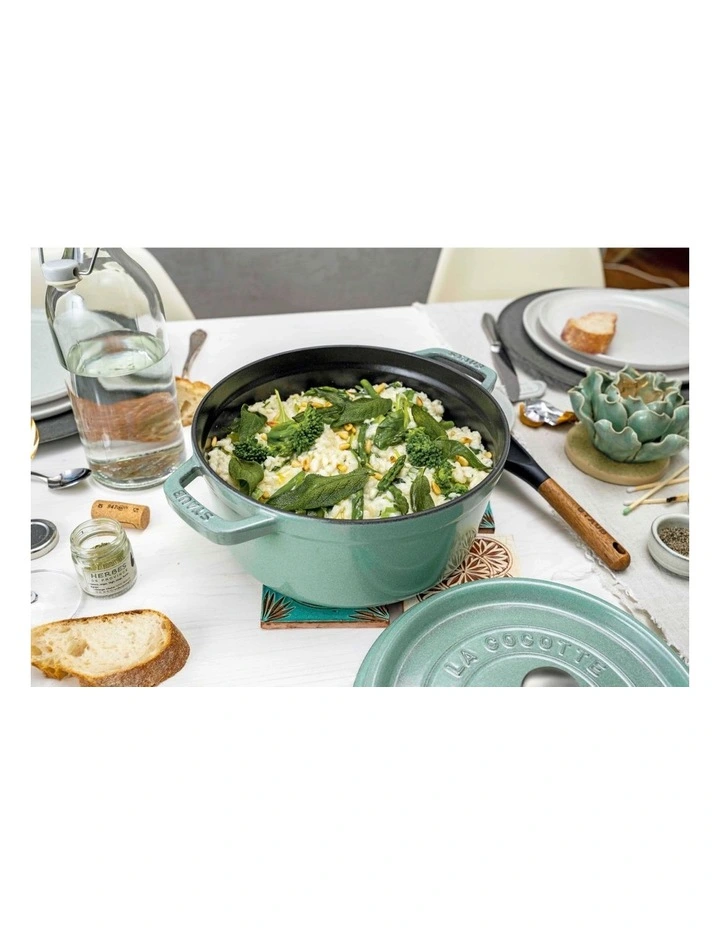 Staub Round Cocotte Sage Green 26cm - Image 2