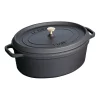 Staub 33cm Oval Cocotte Black