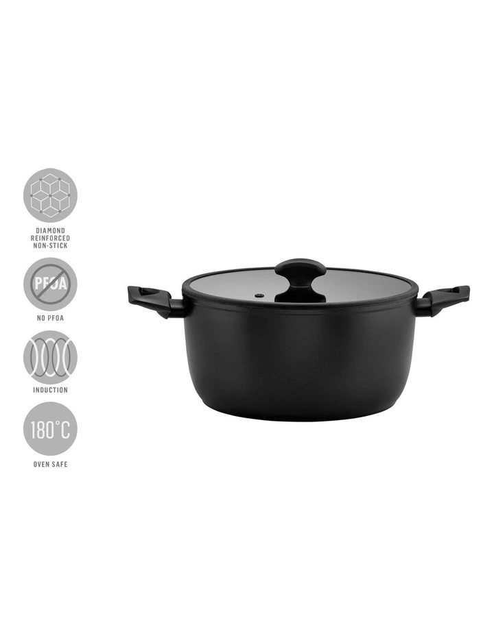 Essteele Per Salute Nonstick Induction Covered Casserole 28cm/7.7L Black - Image 3