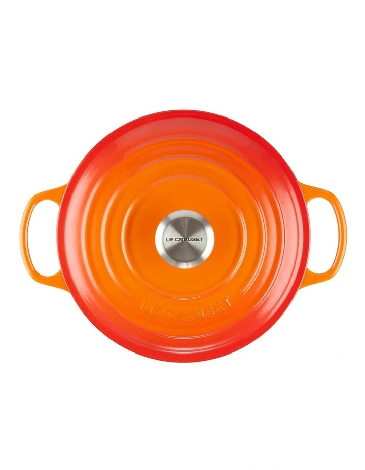 Le Creuset Signature Round Casserole 24cm/4.2Lt In Volcanic - Image 3