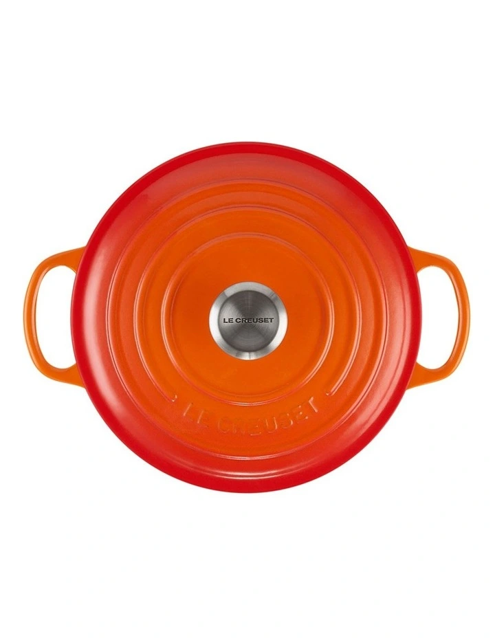 Le Creuset Signature Round Casserole 20cm/2.4Lt In Volcanic - Image 3