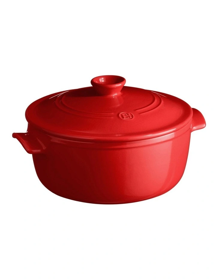 Emile Henry Round Stewpot 2.5L In Burgundy