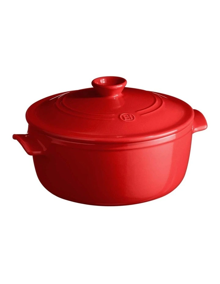 Emile Henry Round Stewpot 4L In Burgundy