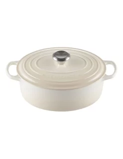 Le Creuset Signature 27cm Oval Casserole Light Pink
