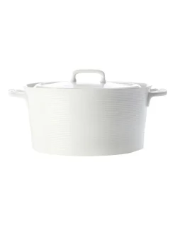 Casa Domani Casual White Evolve Gift Boxed 1.7L Round Casserole