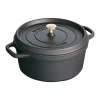 Staub Cast Iron Round Cocotte Black