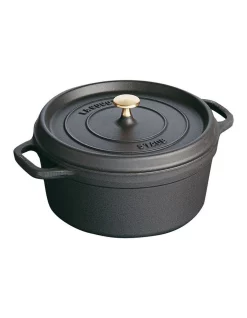 Staub Cast Iron Round Cocotte Black