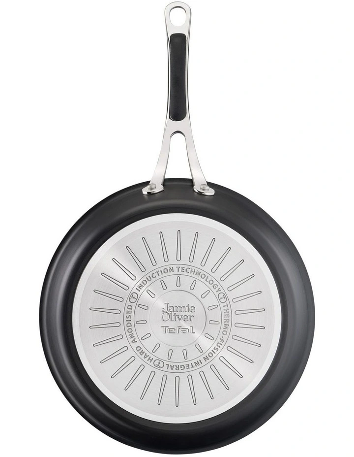 Jamie Oliver By Tefal Cooks Classic 24/28cm Hard Anodised Induction Frypan Set Twin Pack In Coal Grey - Image 6