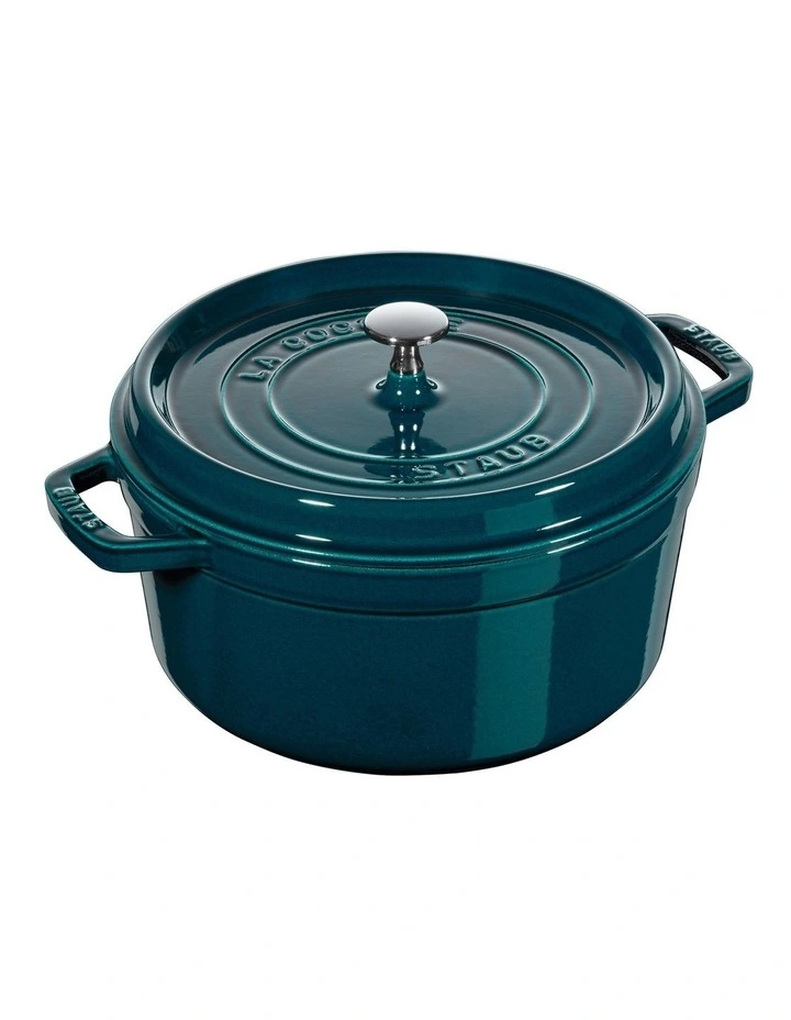 Staub 28cm/6.7L Round Cocotte Sea Blue/Green