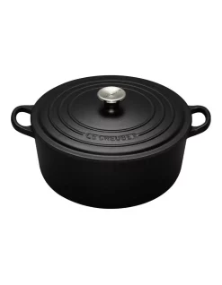 Le Creuset Signature Round Casserole 20cm Satin Black