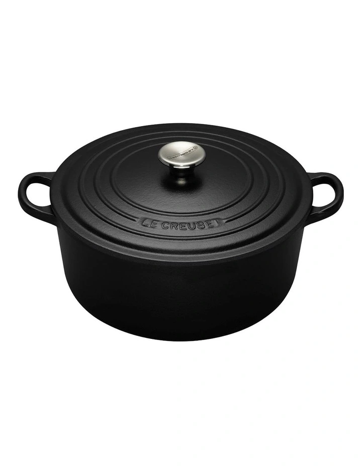 Le Creuset Signature Round Casserole 20cm Satin Black