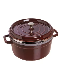 Staub 26cm/5.2L Round Cocotte With Steamer Grenadine
