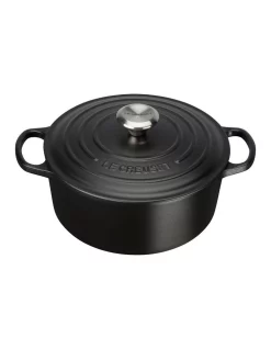Le Creuset Signature Cast Iron Round Casserole Satin Black: Made In France