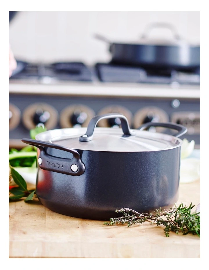GreenPan Craft 24cm/4.9L Covered Casserole Black - Image 3