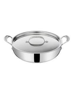 Jamie Oliver By Tefal Cooks Classic Non-Stick Induction Stainless Steel Shallowpan Lid 30cm
