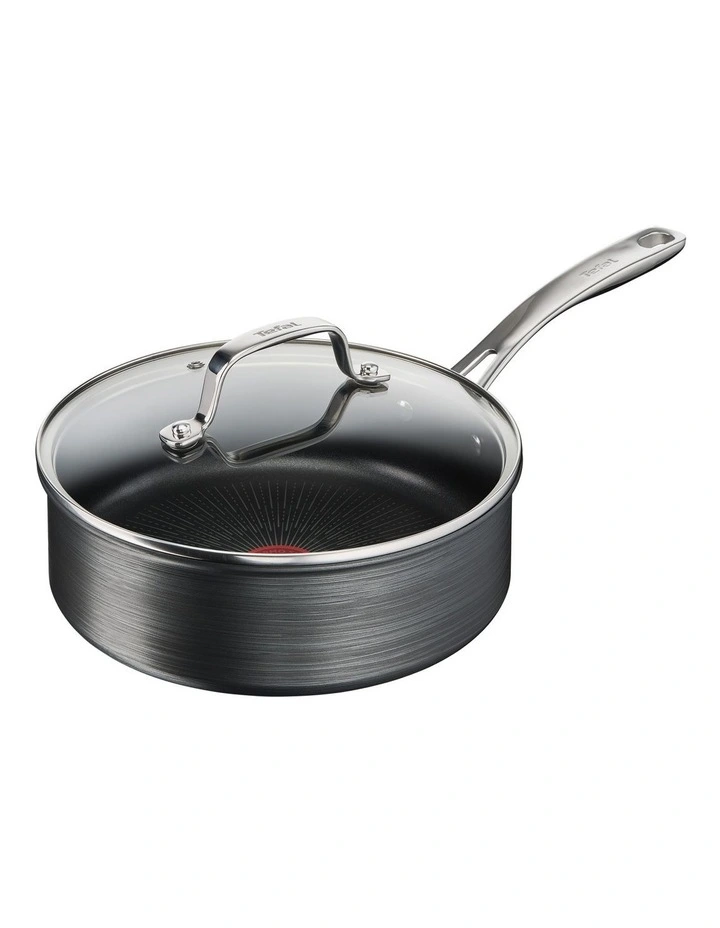 Tefal Unlimited Premium 24cm Non-Stick Induction Saute Pan With Lid In Gunmetal
