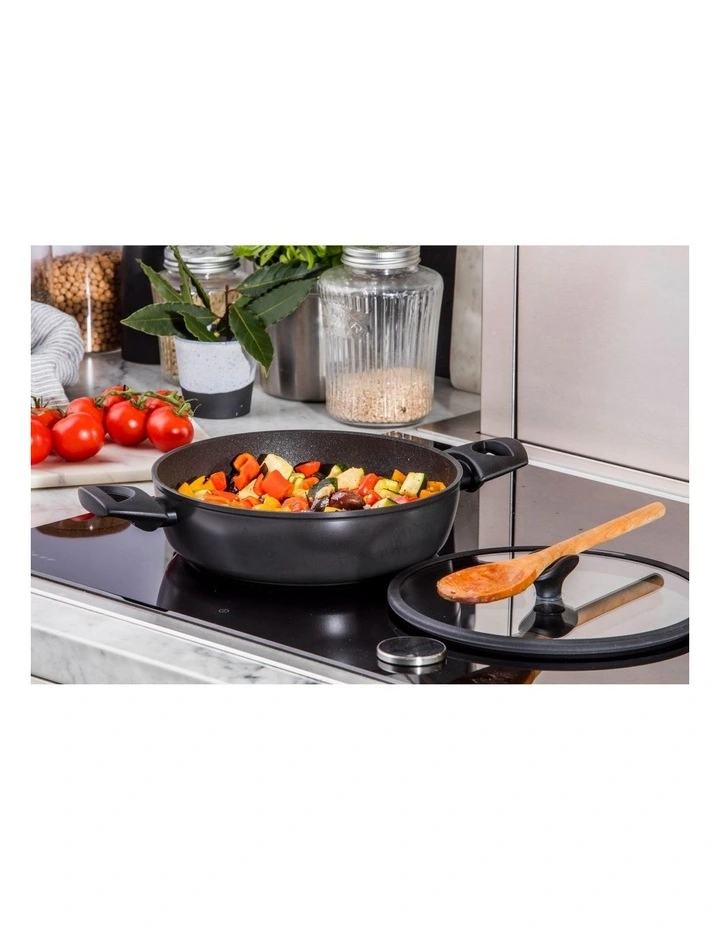 Essteele Per Salute Nonstick Induction Covered Sauteuse 28cm/4L Black - Image 2