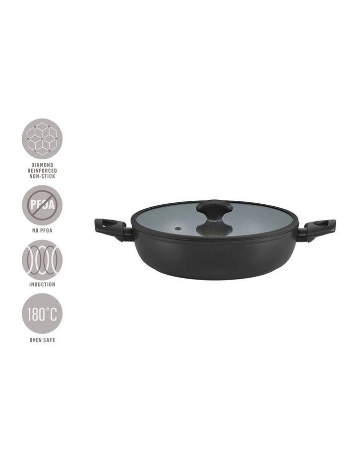 Essteele Per Salute Nonstick Induction Covered Sauteuse 28cm/4L Black - Image 5