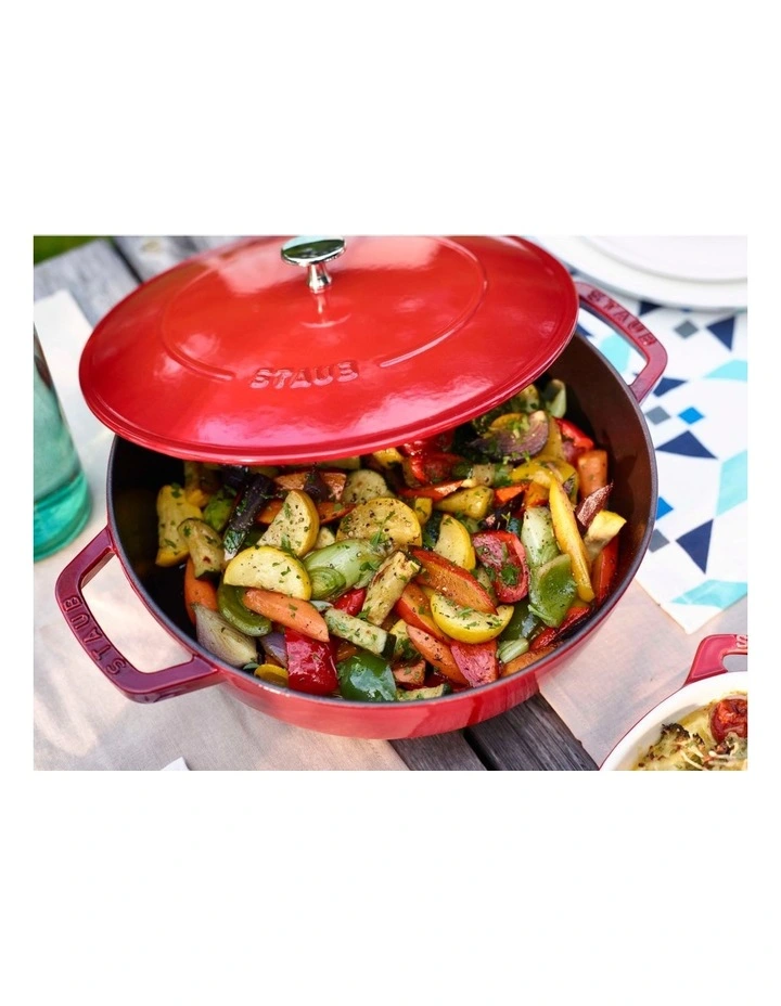 Staub Saute Pan Chistera Round 26 Cm Cherry - Image 2