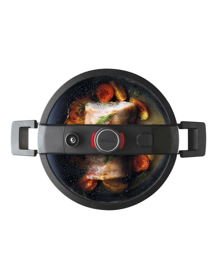 Woll Diamond Active Lite Fixed Handle Induction Low Pressure Casserole 28cm 5.5L With Lid Gift Boxed - Image 2