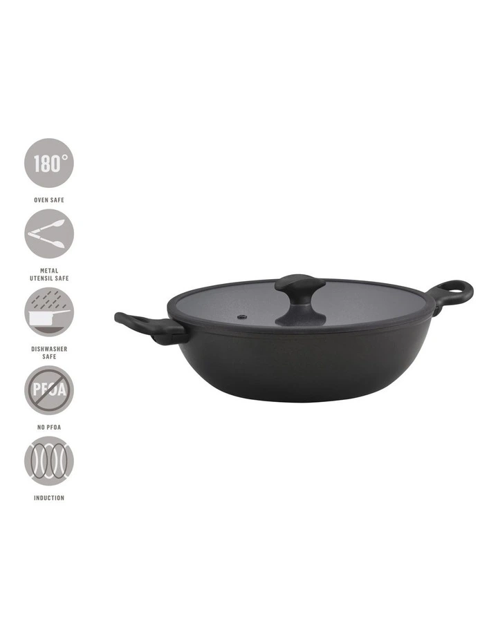 Essteele Per Domani Nonstick Induction Covered Wok 30cm - Image 3