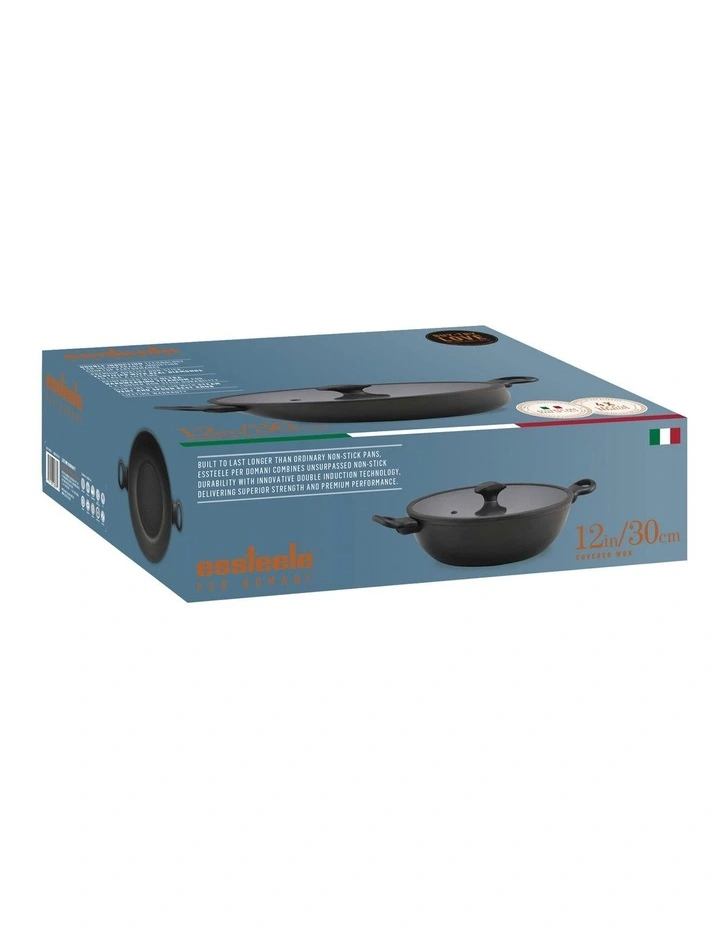 Essteele Per Domani Nonstick Induction Covered Wok 30cm - Image 4