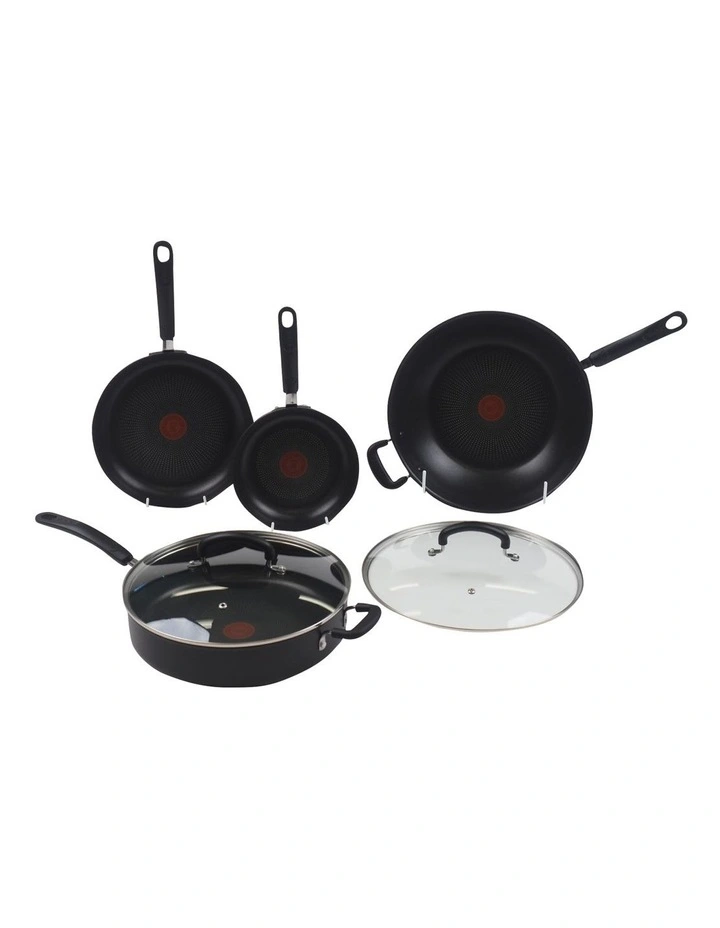 Tefal Specialty Hard Anodised Non-Stick Wok 32cm Lid In Black - Image 5