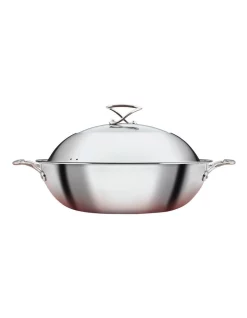 Circulon SteelShield C-Series Nonstick Stainless Steel Covered Wok 36cm