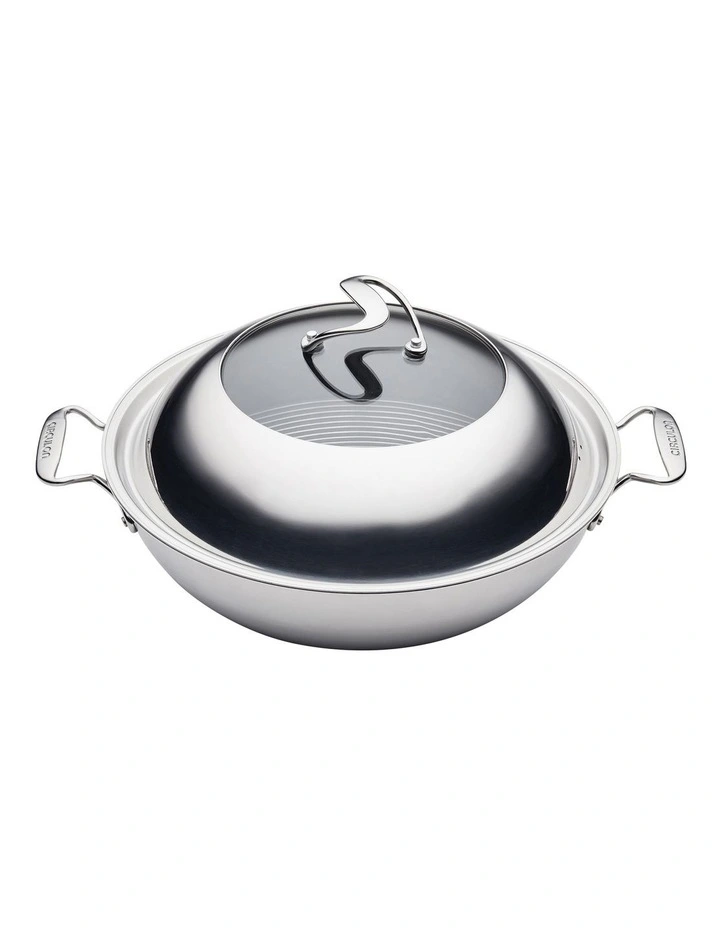 Circulon SteelShield C-Series Nonstick Stainless Steel Covered Wok 36cm - Image 3
