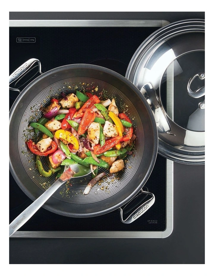 Circulon SteelShield C-Series Nonstick Stainless Steel Covered Wok 36cm - Image 7