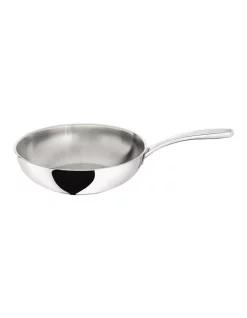 Bugatti Italy Stainless Steel Wok 30cm Without Lid Grey